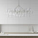 Julie Neill Talia LED 51 inch Burnished Silver Leaf Linear Chandelier Ceiling Light, Medium
